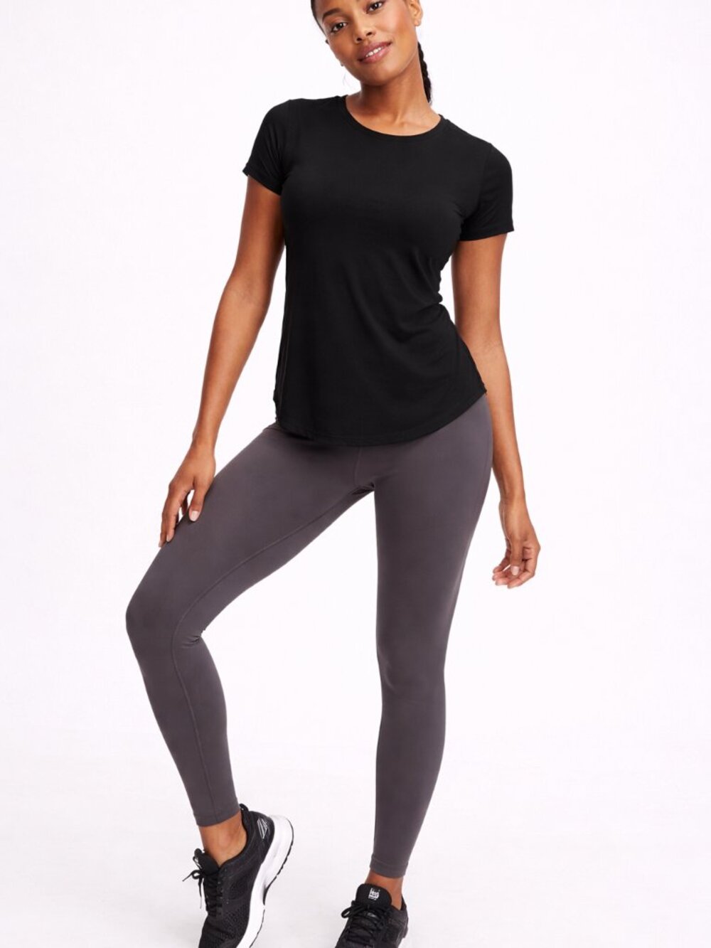 $55 NWT Knix Momenta Active T-Shirt Black Mesh Workout Top